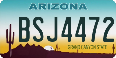 AZ license plate BSJ4472