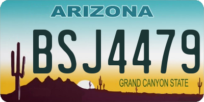 AZ license plate BSJ4479