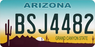 AZ license plate BSJ4482