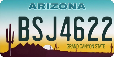 AZ license plate BSJ4622