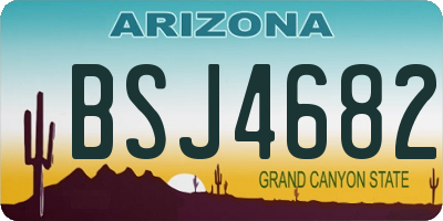 AZ license plate BSJ4682