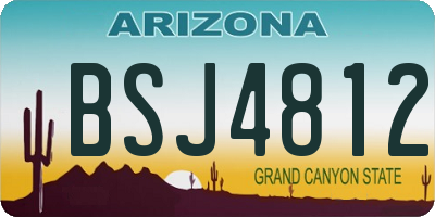 AZ license plate BSJ4812