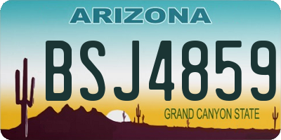 AZ license plate BSJ4859