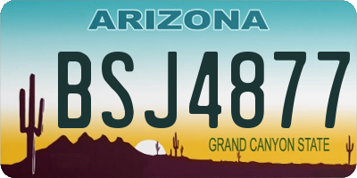AZ license plate BSJ4877