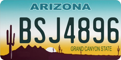 AZ license plate BSJ4896