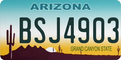 AZ license plate BSJ4903