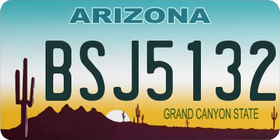 AZ license plate BSJ5132