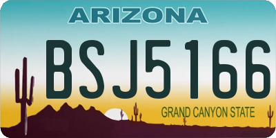 AZ license plate BSJ5166