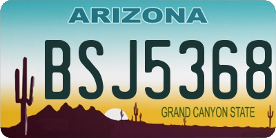 AZ license plate BSJ5368