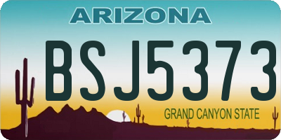 AZ license plate BSJ5373