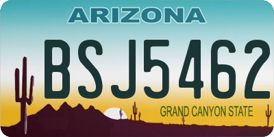 AZ license plate BSJ5462