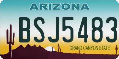 AZ license plate BSJ5483