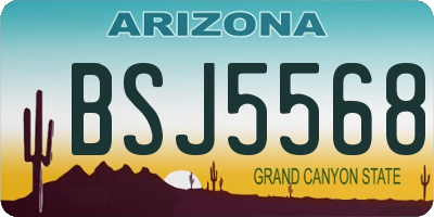 AZ license plate BSJ5568