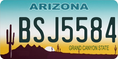 AZ license plate BSJ5584