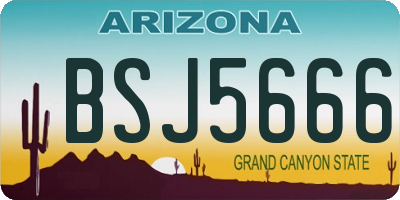 AZ license plate BSJ5666