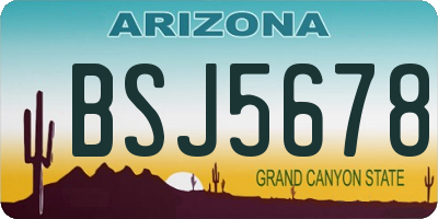 AZ license plate BSJ5678