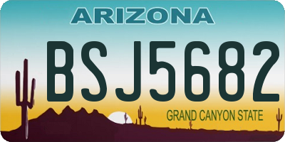 AZ license plate BSJ5682