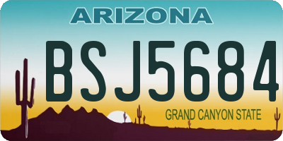 AZ license plate BSJ5684