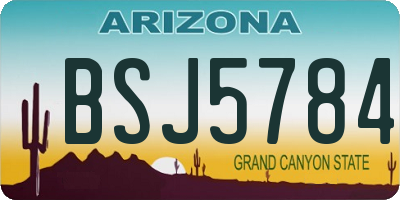 AZ license plate BSJ5784