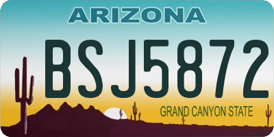 AZ license plate BSJ5872