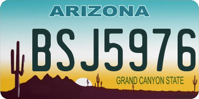 AZ license plate BSJ5976