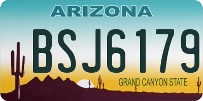 AZ license plate BSJ6179