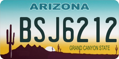 AZ license plate BSJ6212