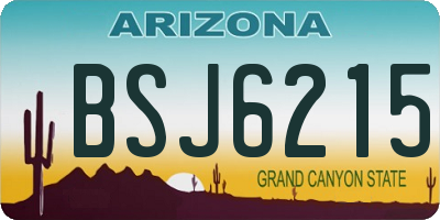 AZ license plate BSJ6215