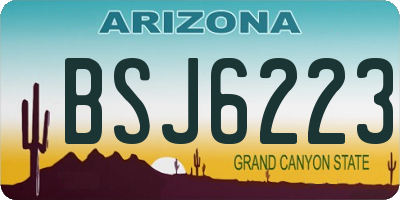AZ license plate BSJ6223