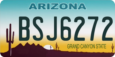 AZ license plate BSJ6272