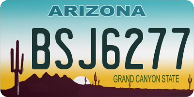 AZ license plate BSJ6277