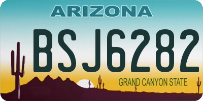 AZ license plate BSJ6282
