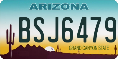 AZ license plate BSJ6479
