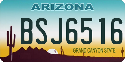 AZ license plate BSJ6516