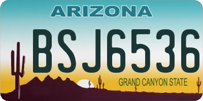 AZ license plate BSJ6536