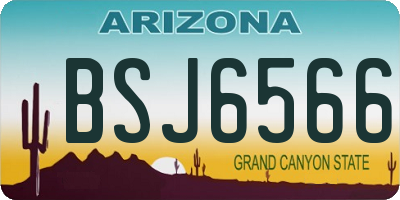 AZ license plate BSJ6566