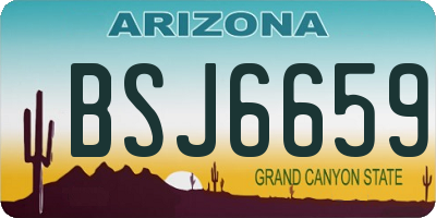 AZ license plate BSJ6659