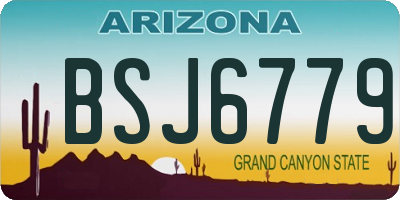 AZ license plate BSJ6779