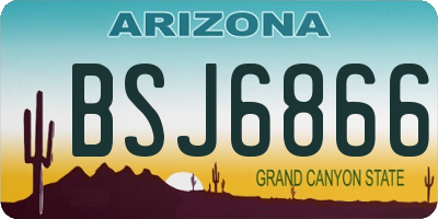 AZ license plate BSJ6866