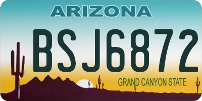 AZ license plate BSJ6872
