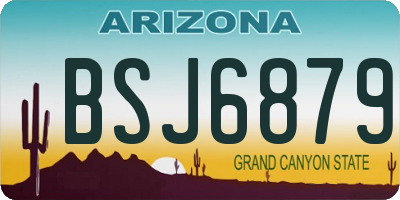 AZ license plate BSJ6879