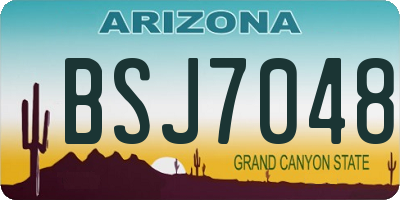 AZ license plate BSJ7048