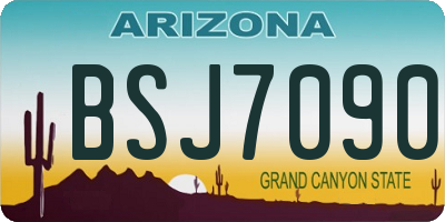 AZ license plate BSJ7090