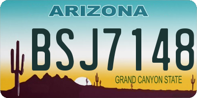 AZ license plate BSJ7148