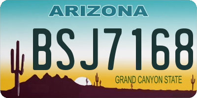 AZ license plate BSJ7168