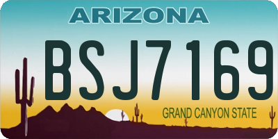 AZ license plate BSJ7169