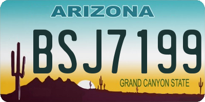 AZ license plate BSJ7199