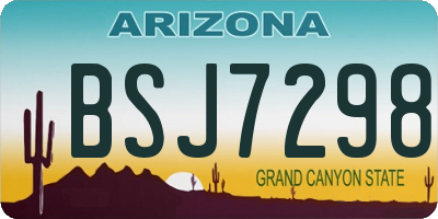 AZ license plate BSJ7298