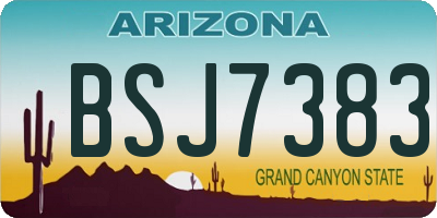 AZ license plate BSJ7383