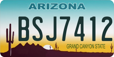 AZ license plate BSJ7412